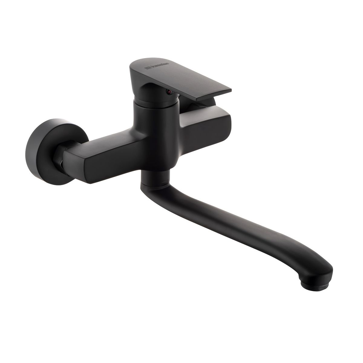 Brass Matt Black Square Kitchen Mixer Wall Mount