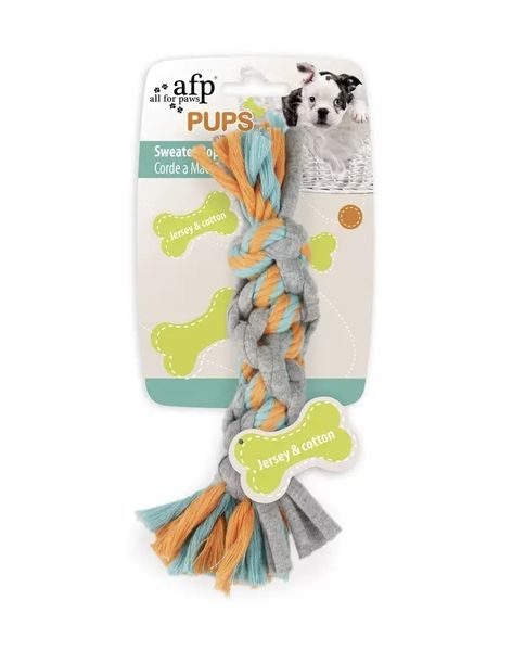 AFP All For Paws Pups Chewing Toy Jersey &amp; Cotton Teething Dog Toy Play
