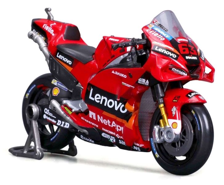 Maisto 1/18 Ducati Desmosedici Lenovo MotoGP 2022 - #63 Francesco Bagnaia