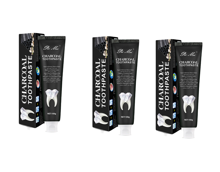 Set of 3 Charcoal Toothpaste