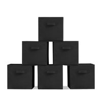 Jack Brown Foldable Storage Cubes for Shelf Closet Underbed Set of 6