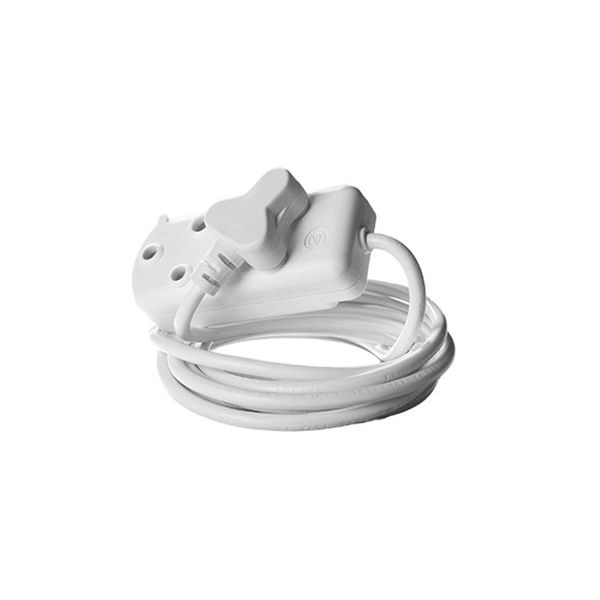 ACDC - 5m White Extension Cord 16a C/W Janus Coupler