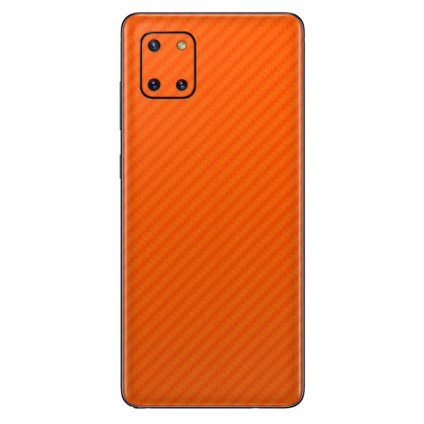 White Carbon Fibre Vinyl Wrap for Samsung Note 10 Lite - Two Pack