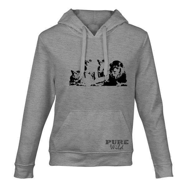 Lion Family Hooded Sweatshirt For Men And Women