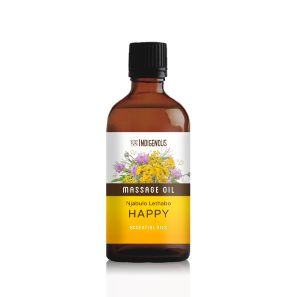 Pure Indigenous Happy Massage Oil 100ml - Uplifting &amp; Mood-Boosting Blend