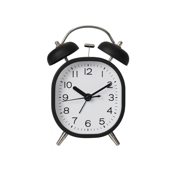 Flexxy Round Shape Retro Twin bell Loud Bedside Alarm clock Battrey Powred