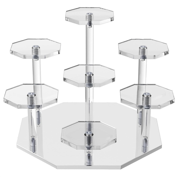 Acrylic Risers Display Stand, Perfume Organizer and Cupcake Stand