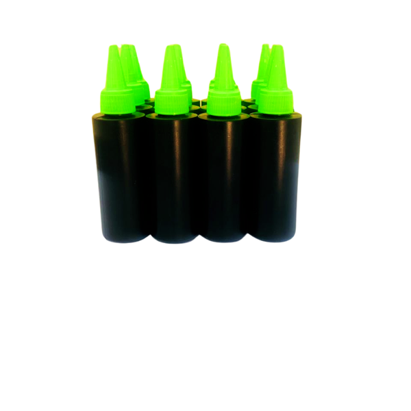 12 x 100ml Black Flat Shoulder Luxurious Bottle