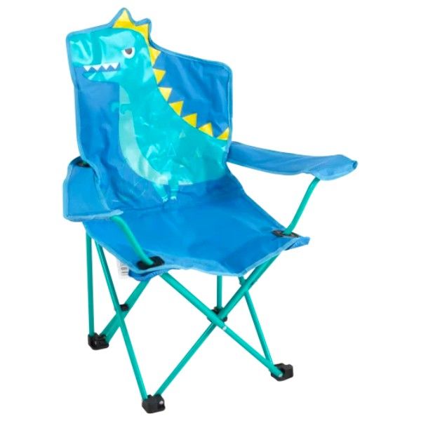 Bush Baby Dinosaur Kids Folding Camp Chair Portable Less 50kg Boys Blue