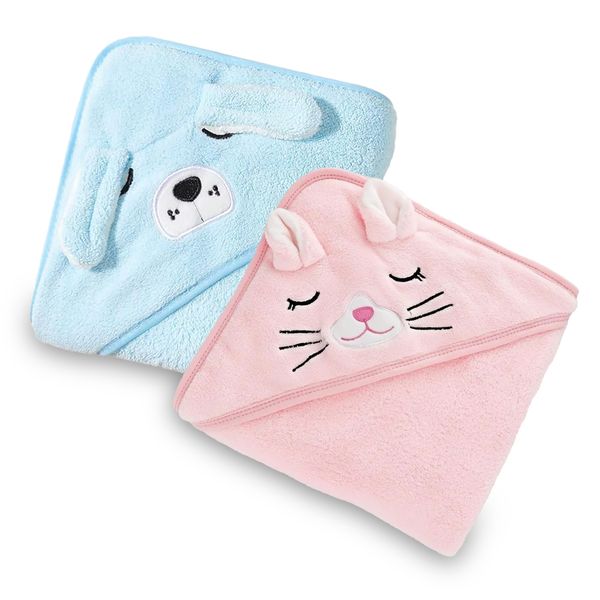 2 Pack Baby Bath Towels - Premium Ultra Soft Organic Baby Bath Towel