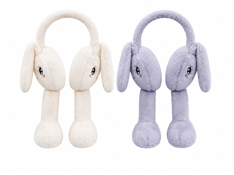 2 Pack Kids Bunny Winter Ear Warmers