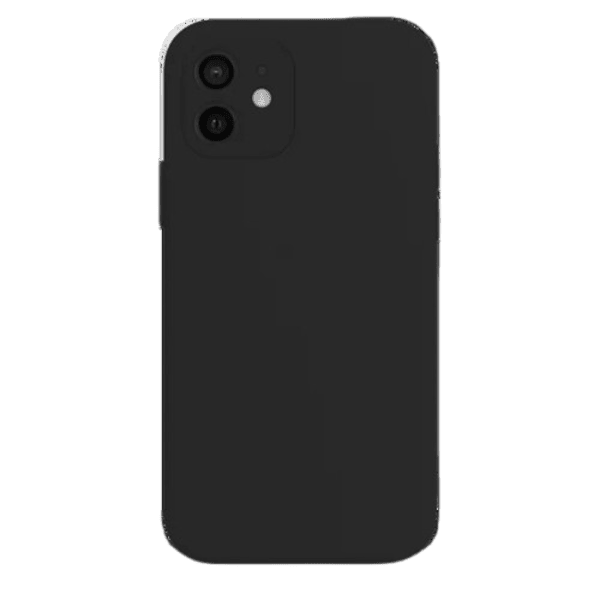 Silicone Mobile Phone Cover Case Compatible with iPhone 12 Mini - Black