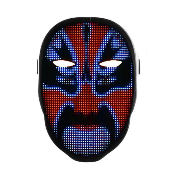 Halloween LED Mask Bluetooth Luminous Mask APP Display Full Color Mask