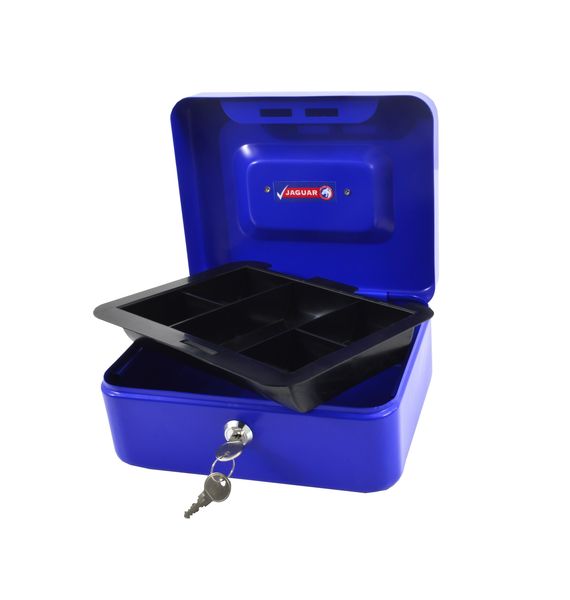 Sanlic Jaguar Blue Lockable Cash Box No 2 202X160X90mm