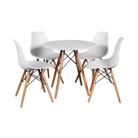 Dining Round Table with 4 Chairs - White | Shop Today. Get it Tomorrow ...