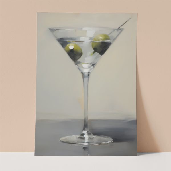 Artistic Martini Wall Print