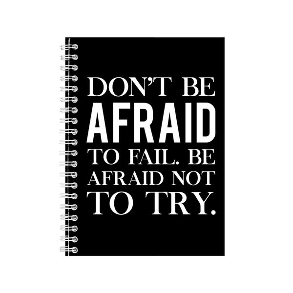 Try A5 Notebook Spiral Lined Motivational Sayings Graphic Notepad Gift 160