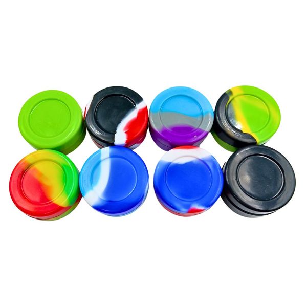 7ml Multicolor Silicone Dab Pot Pack of 40