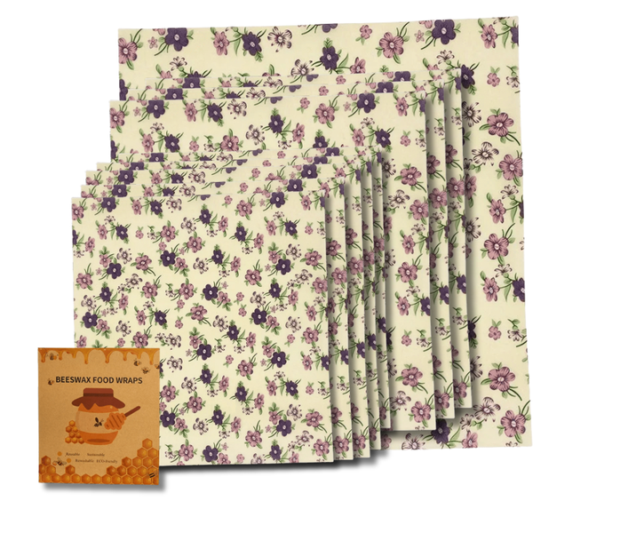 Reusable Eco-Friendly Beeswax Food Storage Wrapping Paper - 9 Pack