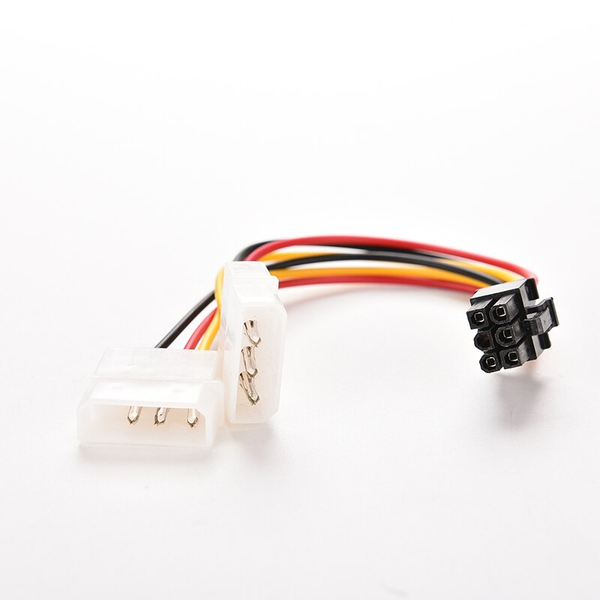 Dual Molex 4Pin To 6Pin Cable