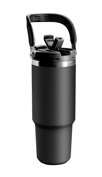 Travel Tumbler with Straw Lid and Handle
