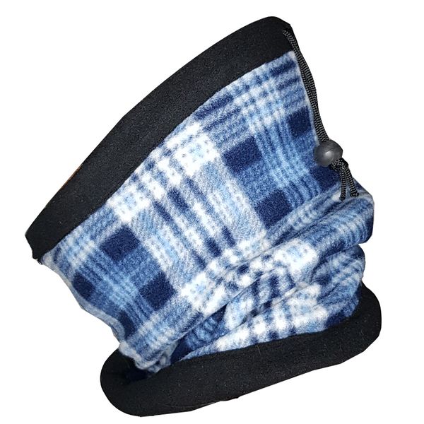Plad Neck Warmer - Neck Gaiter - Gaiter- Blue White