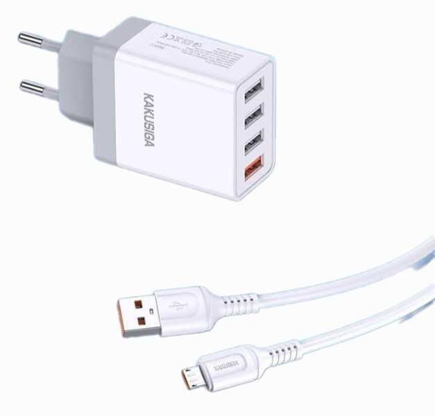 Kakusiga 28.5W 4-Port QC3.0 USB Wall Charger (EU Plug)