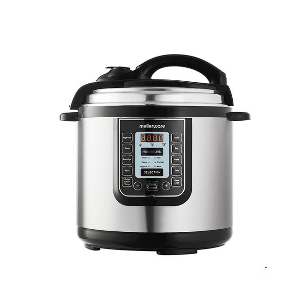 Pressure Cooker With LED Display Stainless Steel Silver 6L 1000W "Juno
