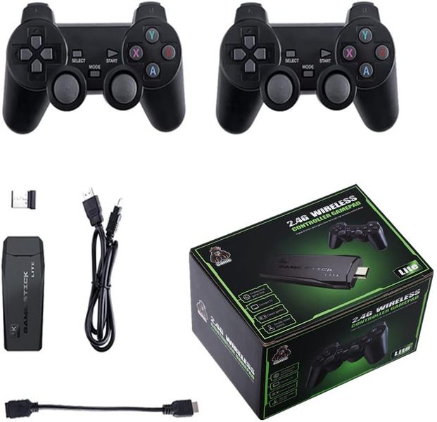 M8 Arcade Game Home TV Mini Game Machine with 2 x GamePads 32G Memory