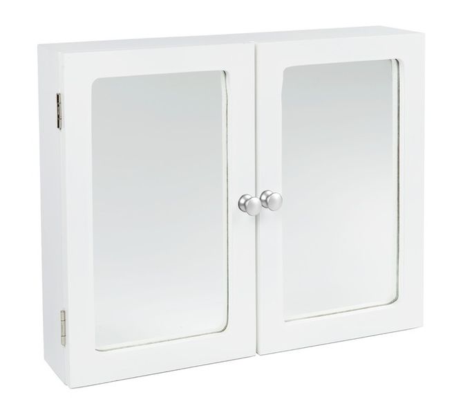 Double Bathroom Cabinet Pure White 350 x 510 x 115 mm