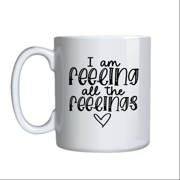 Feeling Coffee Mugs Trendy Motivational Graphic Cup Design Present 043