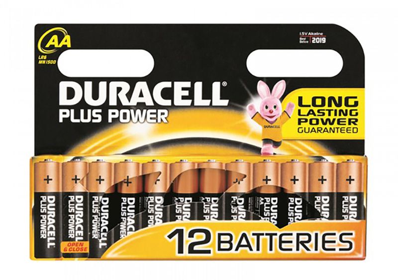 Duracell Plus Alkaline batteries AA - 12 pack