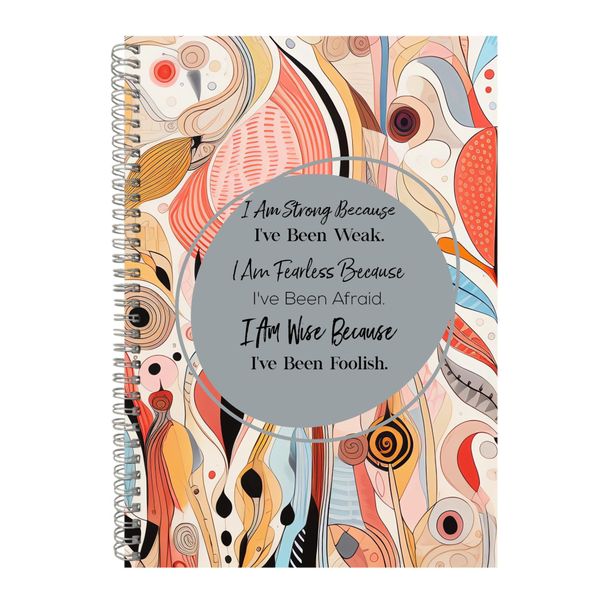 Fearless A4 Notebook Spiral Lined Motivational Sayings Graphic Notepad 155