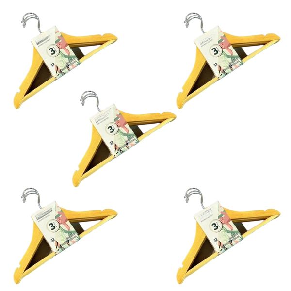 Natural Wooden Baby Hangers for Closet - 15 Piece set (32 x 1.2 cm).