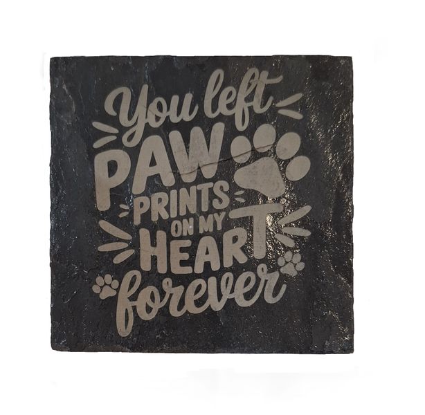 Pet Memorial Stone for Dog Cat, Memorial Stone for Garden, Slate tile