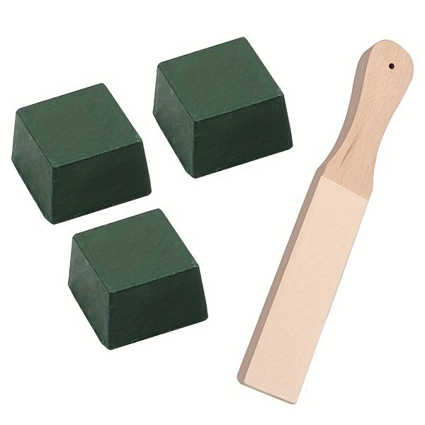 Double Side Leather Strop for Knife Sharpening Stropping Block Kit