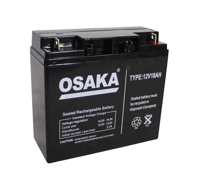 OSAKA 12V 18Ah Sealed Rechargeable Battery-Deep Cycle
