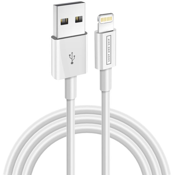 Shop and Ship USB To Lightning Charging Cable (1m) MFI Certified - White