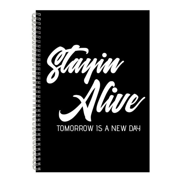 Alive A4 Notebook Spiral Lined Motivational Saying Graphic Notepad Gift 206