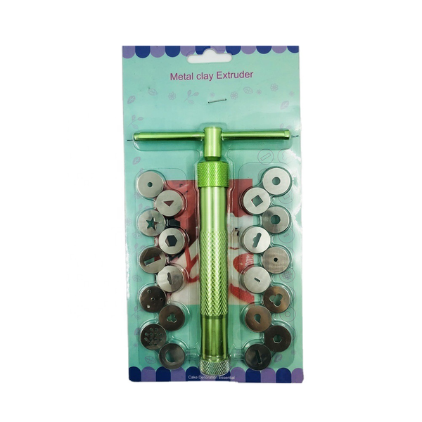 Pack Of 20 Unique Disc Design Metal Clay Extruder