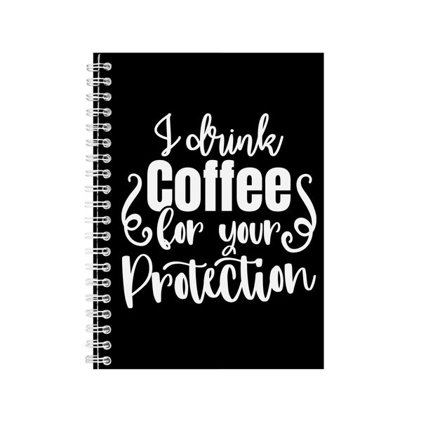 Coffee A5 Notebook Spiral Lined Funny Quotes Graphic Saying Notepad Gift214