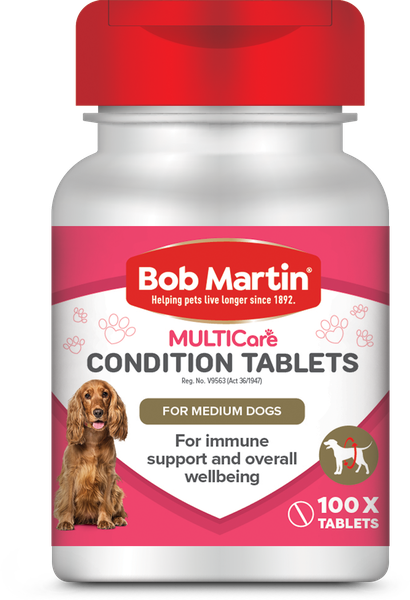 BOB MARTIN Multicare Conditioning Tablets for Medium Dogs from 4-14kg 100's