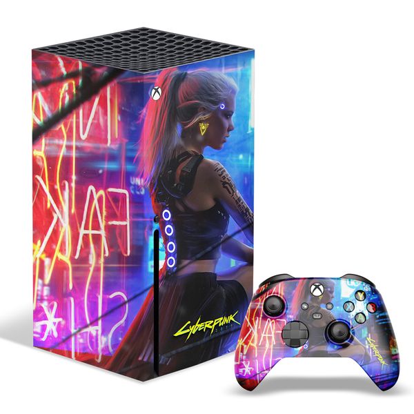 Decal Skin Compatible with Xbox Series X - Cyberpunk (Decal Only)