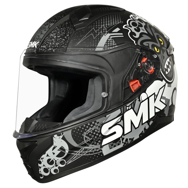 SMK Bionic Youth Chimpz Helmet MA261 - Black/Grey/White