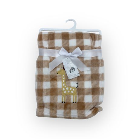 Mothers Choice Printed Flannel Baby Blanket - Giraffe Image