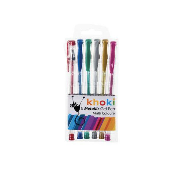 Khoki Stationary- Metallic Gel Pens- Pack Of 2