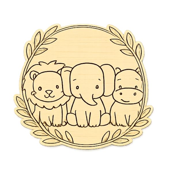 Safari Animal Friends Decorative Frame image