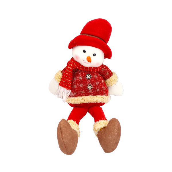 Sitting Christmas Blushing Snow Doll