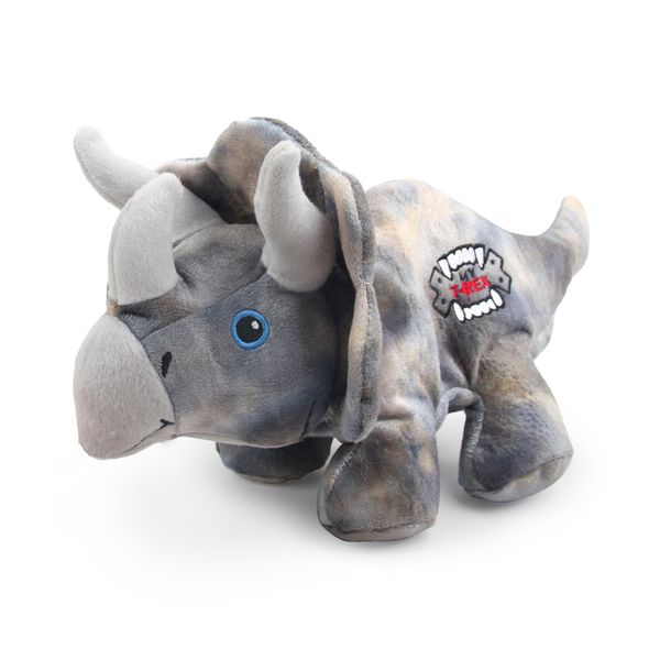 AFP Dog Toy My T-Rex Terence the Triceratops Grey