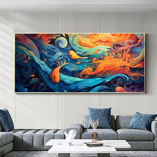 Canvas Wall Art - Oceanic Dreams Abstract - 0835